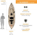 Lifetime 90806 Tamarack Angler 100 Fishing Kayak C 2 Pack (Paddles Included)