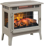 Duraflame 3D 24 W x 23.4 H x 12.9 D 34.1lb Infrared Electric Fireplace Stove - Cream