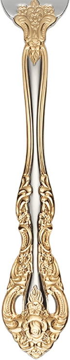 Oneida Silverware Set, Golden Michelangelo 20 Piece Fine Flatware Set, Service For 4, 18/10 Stainless Steel With Gold Carat Tips, Knives Spoons And Forks Sets, Dishwasher Safe (Gold/Silver, 20 Pieces)