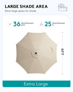SERWALL 4 Pieces Outdoor Patio Bar Set with 9ft Umbrella  Outdoor HDPE Barstool and Table Furniture Set with Patio Umbrella  Gray