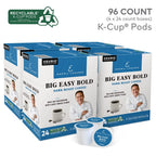 Emeril Big Easy Bold Dark Roast Coffee Pods, 96 Count, Single-Serve Keurig K-Cup, Recyclable