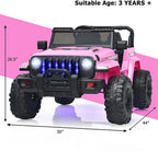 Kids Ride on Jeep Truck 12V Battery Powered Electric Riding Toy Car with 2.4G Remote Control