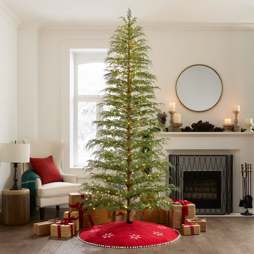 My Texas House 7.5 ft Pre-Lit Cypress Artificial Christmas Tree with 500 Twinkle LED Lights and Stand