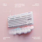 Logitech - G713 Aurora Collection TKL Wired Mechanical Linear Switch Gaming Keyboard for PC/Mac with Palm Rest Included - White Mist