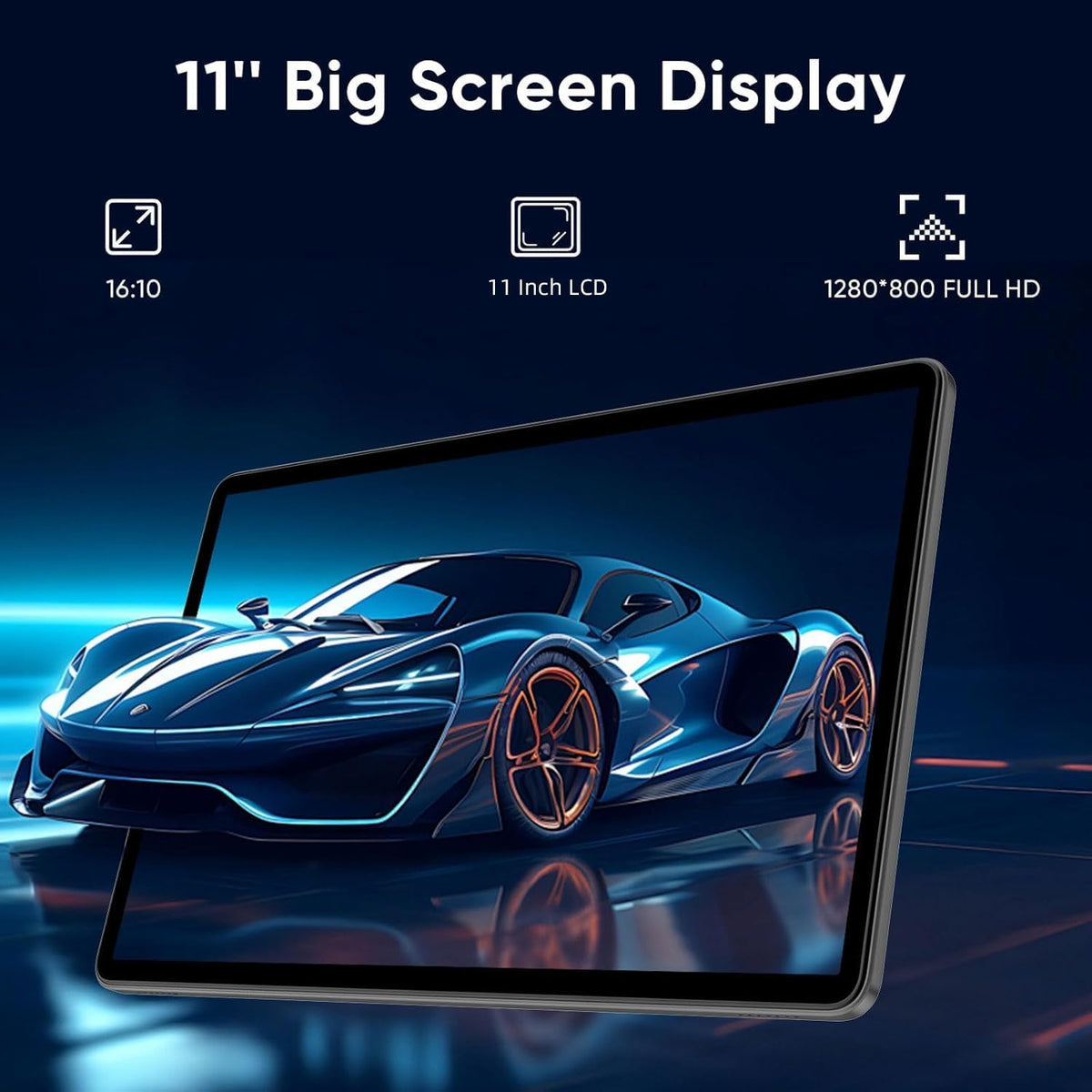 WXUNJA Android 16 Tablet,11 Inch Tablets with Octa Core Processor, 28GB RAM 128GB ROM 1TB Expand, Widevine L1, 8000mAh Battery, 2.4/5Ghz Dual WiFi/GPS/FM, 5/8MP Cameras, Case Included, Blue