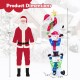 6 FT Pre-Lit Stacked Snowman Set with 155 LED Lights and Ground Stakes