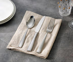 Hudson Essentials 40-Piece Hammered Stainless Steel 18/10 Flatware Silverware Set, Service for 8 (40-Piece Set)
