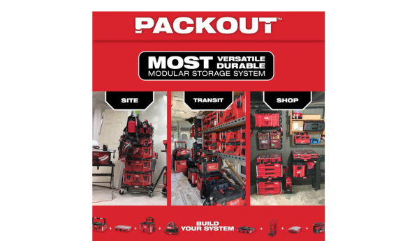 48-22-8440  18.6 in. Tool Storage Crate Bin with Carrying Handles and 50 lbs. Weight Capacity