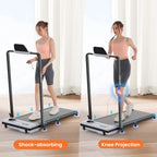 ANCHEER Portable Folding Walking Pad 300lb, 7.5 MPH Under Desk Treadmill with Remote Control & LED Display,2 in 1 Walking Pad Treadmill for Home/Office/Exercise(Pink)