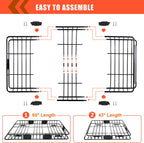Folding hitch mounted cargo basket 60" With hook stabilizer, net and straps
