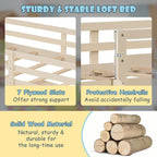 3-In-1 Twin Loft Bed with Slide Ladder Drawers for Kids Teens