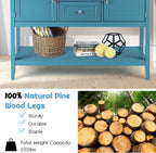 Giantex Buffet Sideboard Cabinet, 2 Drawers & 2 Doors, Side Console Table, Display Desk with Storage Shelf