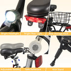 Folding Electric Bicycle with 500W Brushless Motor and Dual Disk Brakes