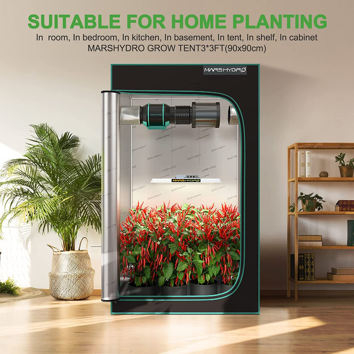 MARS HYDRO Grow Tent Kit Complete Grow Light Full Spectrum Indoor Grow Tent Kit