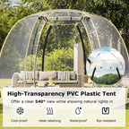 11 x 11 Feet Clear Dome Pop up Bubble Tent with Carrying Bag for 6-10 People