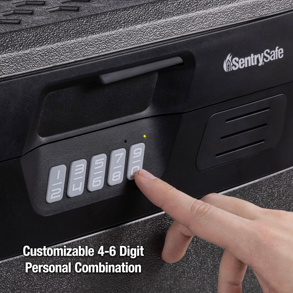 SentrySafe Charcoal Gray Waterproof and Fireproof Safe, Lock Box with Keypad for Documents and Hanging File Folders, Exterior: 14.1 x 16.6 x 13.8 Inches, ?FHW40300