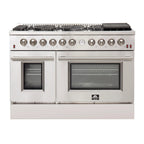 Forno®Alta Qualita 48" Gas Range in Stainless Steel Manual Ignition