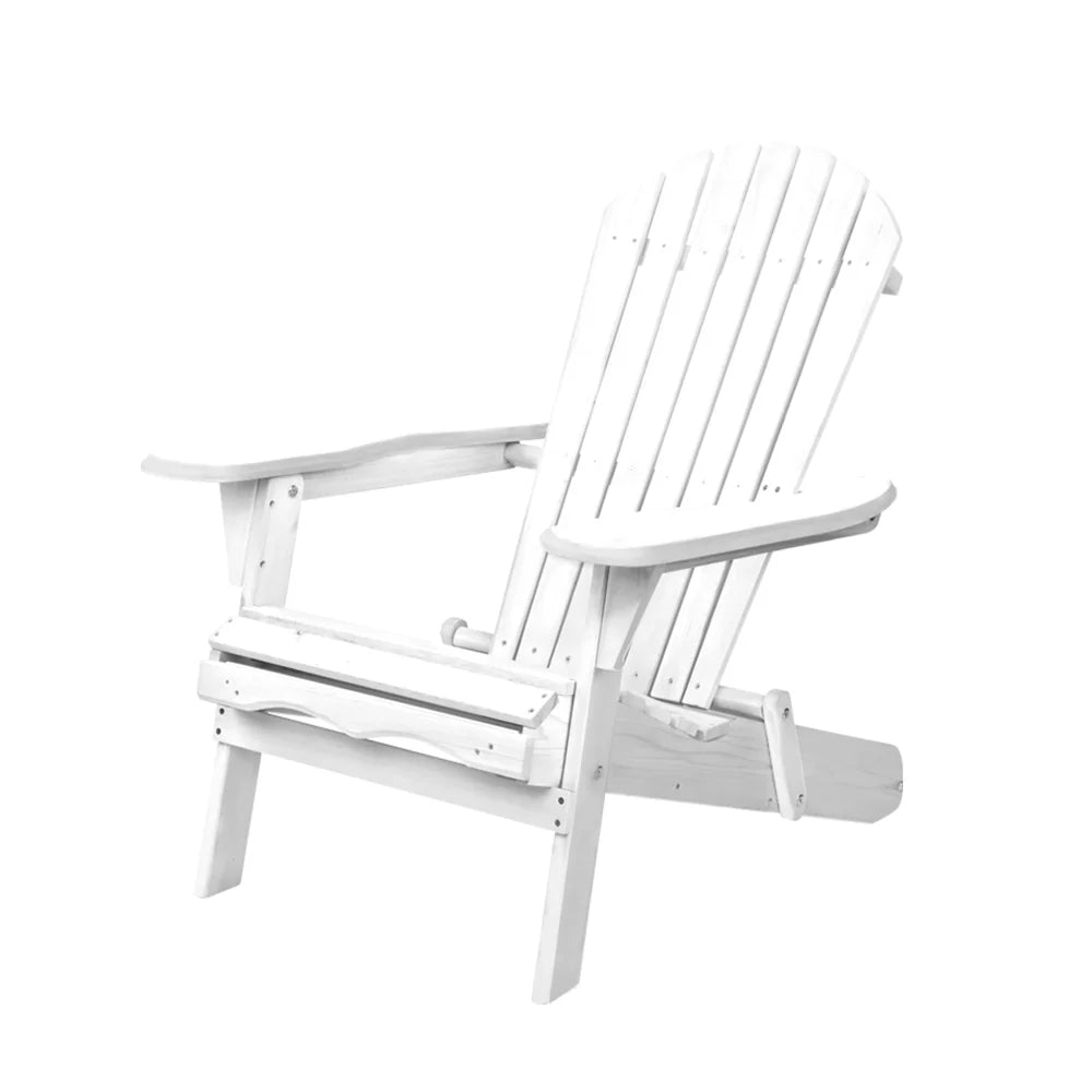 Foldable Adirondack Beach Chair, High Back, 150kg, Gardeon