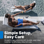 Step2 Vero Pool Lounger  Fade-Resistant  Waterproof Patio Furniture  Pool Lounge Chair for Sun Shelf  Use in Pools with Shelves Up to 12-Inches Deep or Outside Pool Deck  Weighted  White