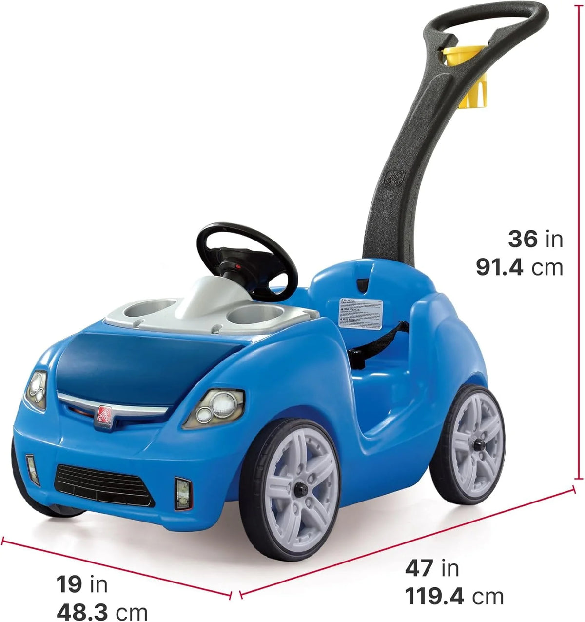 Step2 Whisper Ride II Ride On Push Toy Car, Pink �C Ride On Car with Included Seat Belt, Easy Storage and Transport, Makes a Great Stroller Alternative