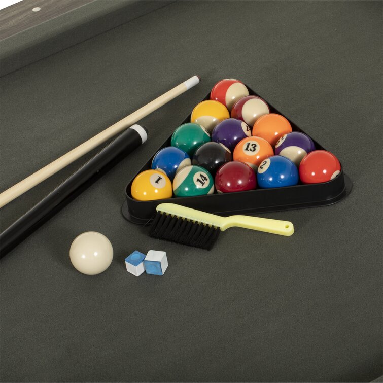 7�� 3-in-1 Combination Table Includes Billiards, Table Tennis, & Dining Table