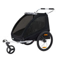 2-Seat Bicycle Trailer and Stroller 鈥�Black