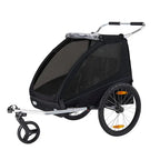 2-Seat Bicycle Trailer and Stroller 鈥�Black