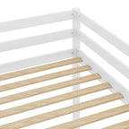 Twin Loft Bed with LED Light and Desk No Box Spring Needed