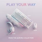 Logitech - G713 Aurora Collection TKL Wired Mechanical Linear Switch Gaming Keyboard for PC/Mac with Palm Rest Included - White Mist
