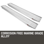 BULLET Pair of 2.5m Aluminium Loading Ramps, 2800kg capacity