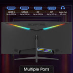 Sceptre 34 Inch 165Hz Curved Ultrawide WQHD Monitor