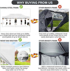 COBIZI 10x20 Pop Up Canopy with 6 Sidewall Heavy Duty Canopy UPF 50+ All Season Wind Waterproof Commercial Outdoor Wedding Party Tents for Parties Canopy Gazebo with Roller Bag(10 x 20 ft White)