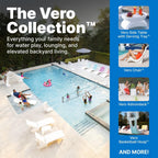 Step2 Vero Pool Lounger  Fade-Resistant  Waterproof Patio Furniture  Pool Lounge Chair for Sun Shelf  Use in Pools with Shelves Up to 12-Inches Deep or Outside Pool Deck  Weighted  White