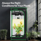 VIVOSUN GIY Smart Grow Tent System 2x2  WiFi-Integrated Grow Tent Kit  with Automate Ventilation and Circulation  Schedule Full Spectrum 100W LED Grow Light  and GrowHub E42A+ Controller
