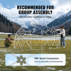 KFFKFF Outdoor Dome Shelter, 9.5 FT Clear PVC Garden Tent, Waterproof Geodesic Dome Tent with Window for Patio, Backyard Dining, and Parties