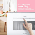COMFEE' Portable Dishwasher Countertop with 5L Built-in Water Tank, No Hookup Needed, 6 Programs, 360° Dual Spray, 192�?High-Temp& Air-Dry Function, Mini Dishwasher for RVs, White