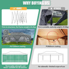 COBIZI 10x20 Heavy Duty Pop up Canopy Tent with 6 sidewalls Easy Up Commercial Outdoor Canopy Wedding Party Tents for Parties All Season Wind & Waterproof Gazebo with Roller Bag,Black(Frame Thickened)