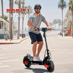 Off Road Electric Scooter for Adults, 1200W Motor Fast E Scooter, Up to 28MPH Top Speed & 20Miles Long Range, 11" Off-Road Tires, 330lbs MAX Load, Foldable