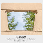 Inflatable camping tents (equipped with an inflation pump), air-type luxury camping tents, simple to set up and windproof/droughtproof inflatable tents, Oxford-style cabin tents suitable for all seasons with mesh windows and chimney-style openings.