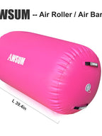 AWSUM Inflatable Air Gymnastics Mat 10 ft 13 ft 16 ft Training mat 4 inches Thick tumble track Air Roller with Electric Pump for Home/Gym