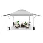 10 x 17.6 FT Outdoor Instant Pop-up Canopy Tent for Market Picnic with Dual Half Awnings & Wheeled Bag