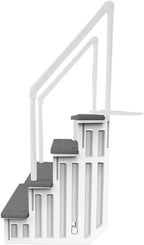 Select Anti-Slip in-Pool Steps | Gray | for Above Ground Swimming Pools | Can Mount to Decks 48" to 54" H | Safety Stairs Capacity Up to 300 lbs