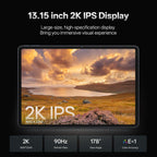 13 Inch Android 16 Tablet, 40GB+128GB+2TB Expand, 1600*2240 90Hz ???? IPS Display, 11000mAh Battery+ 20W Fast Charging, Octa-Core Processor, Wi-Fi & BT5.0, GPS, Large Screen Tablet with Case