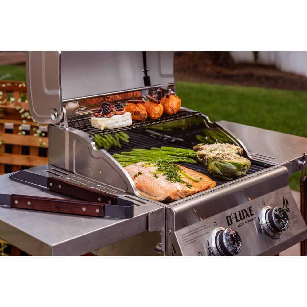 Nexgrill Deluxe 2-Burner Propane Gas Grill, Red �?Stainless Steel, 28,000 BTUs, Compact Design