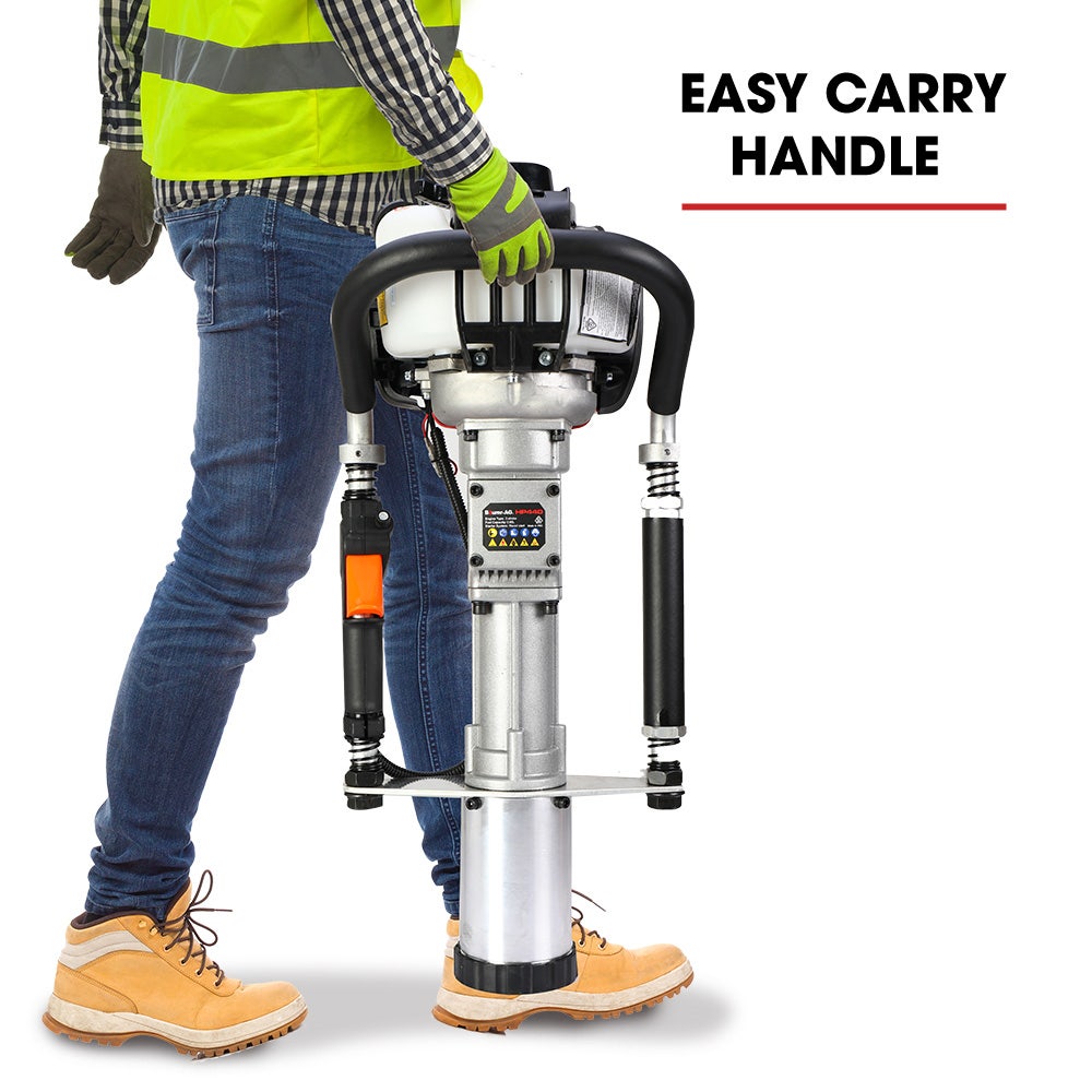 BAUMR-AG 38cc 4-Stroke Petrol Post Driver, with Carry Case & 3 Piling Sleeves