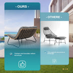Crestlive Products Patio Loveseat, All-Weather Rattan Large Furniture with Soft Cushions, Outdoor Loveseat for Balcony, Poolside, Backyard (Beige)
