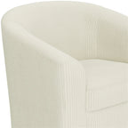 Renwick Faux Leather Barrel Accent Chair for Living Room, Set of 2, Black