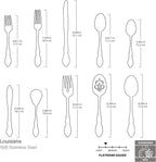 Oneida Silverware Set For 8 with Serving Utensils, Louisiana 45-Piece Fine Flatware Set, Service For 8, 18/8 Stainless Steel, Mirror, Knives Spoons Forks Serving Spoons,Dishwasher Safe(Silver 45 Piece