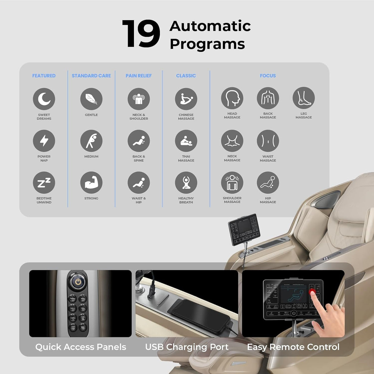 Osaki 4D Achilles l 360 Rotating Footrest l Full Body Massage Chair l Zero Gravity l 360 Kenading Calfrest l Lumbar Heating l Touchscreen Controller l Auto Body Scan l Bluetooth Speaker (Brown)
