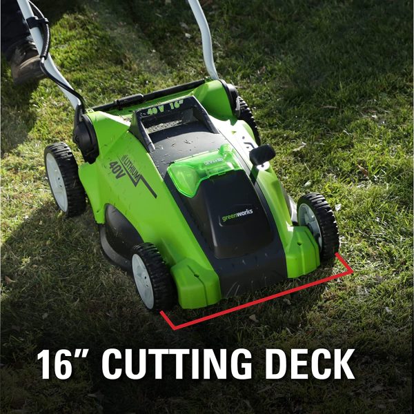 40V 16  Cordless Electric Lawn Mower, 4.0Ah Battery and Charger Included